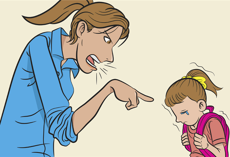 Los gritos causan graves heridas en los niños, que están formando su personalidad