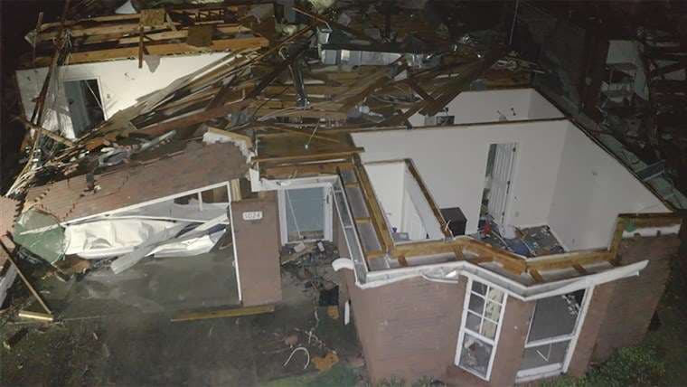 Daño causado por tornado en Alabama/Foto: NBC News