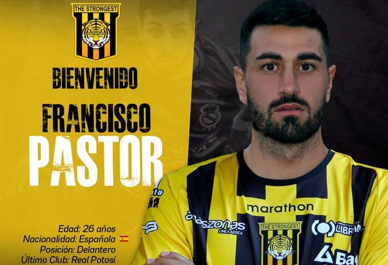Francisco Pastor, el nuevo fichaje del club atigrado. Foto: club The Strongest