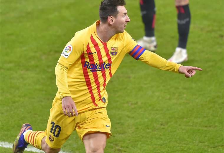 Messi hizo un doblete este miércoles por el torneo español. Foto: AFP
