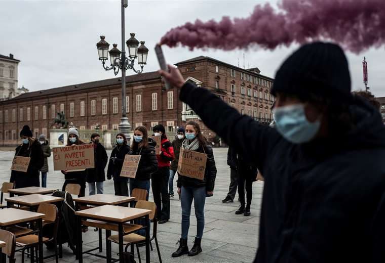 En Italia hay protestas contra el confinamiento/Foto: AFP