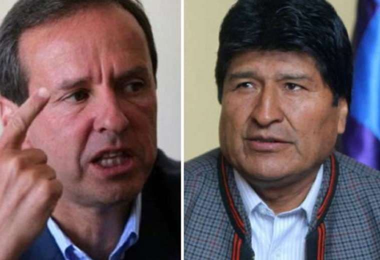 Jorge Quiroga y Evo Morales. Archivo