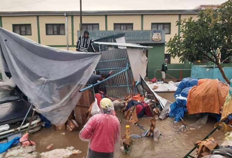 Lluvias causaron estragos en la ciudad de Sucre 