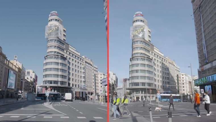 Madrid, con y sin confinamiento/Foto: El País