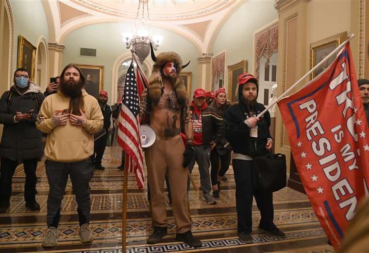 Seguidores de Trump ingresaron al Capitolio. Foto AFP