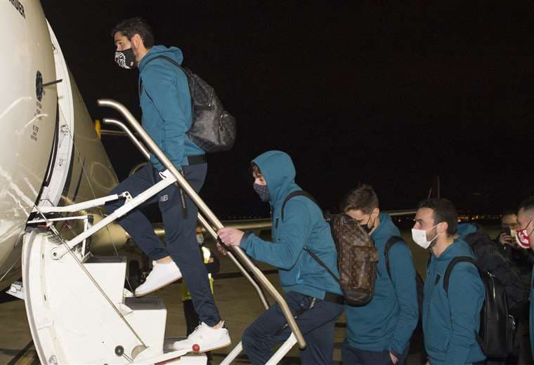 Los jugadores del Athletic Bilbao viajaron hasta Madrid. Foto: @AthleticClub