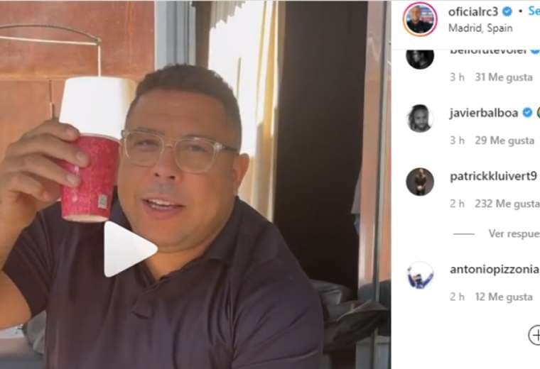 Captura de pantalla del video en Instagram en el que aparece Ronaldo