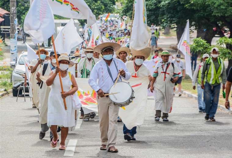 La marcha indígena que salió de Trinidad, llegó el 30 de septiembre a Santa Cruz