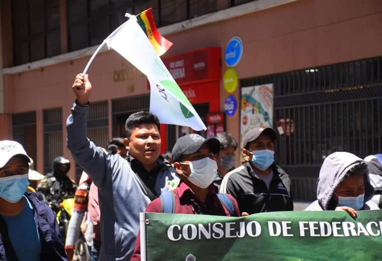 Marcha de Adepcoca en La Paz I APG Noticias.