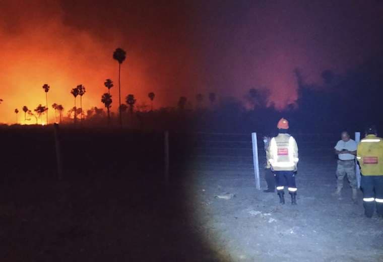 Los incendios persisten en siete municipios de Santa Cruz. 