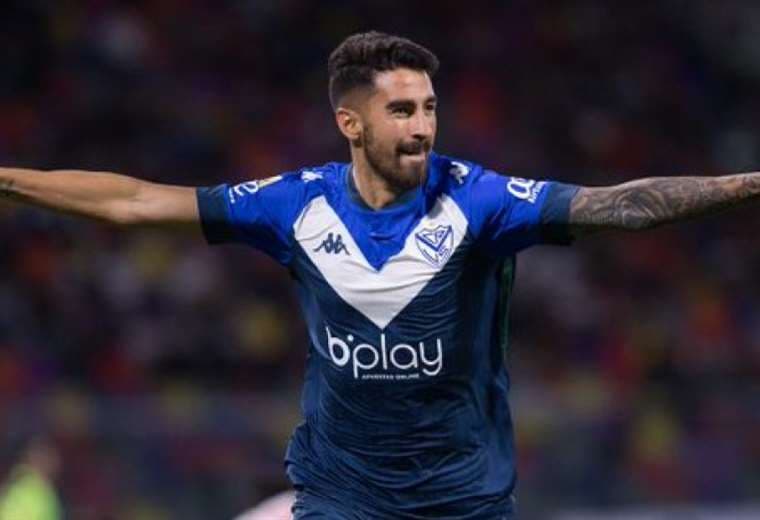 Juan Martín Lucero hizo el gol de la victoria para Vélez. Foto Vélez S.