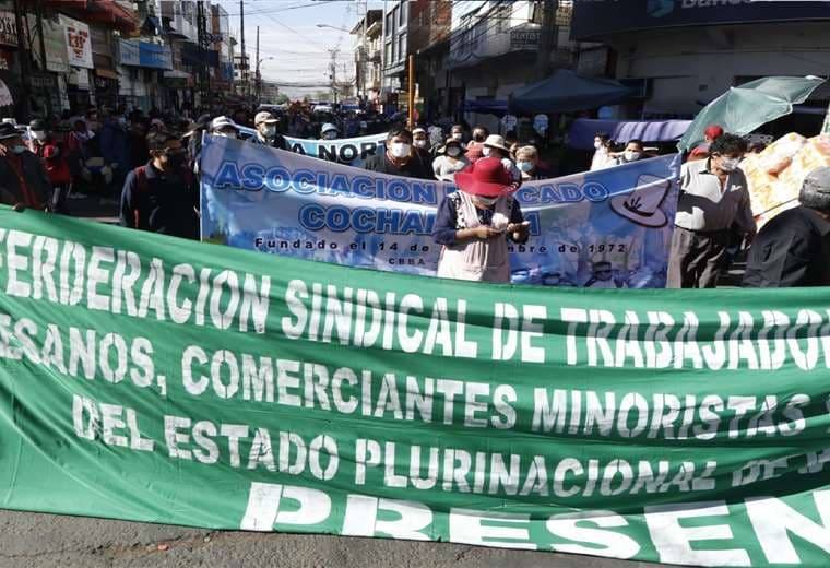 Marcha en la capital cochabambina. Fotos: APG Noticias
