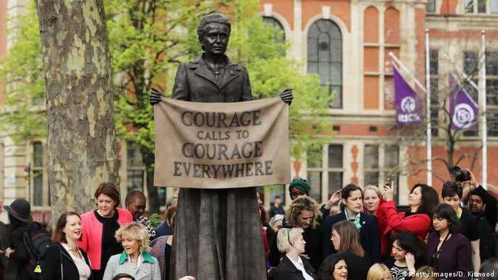  Estatua en honor a la líder sufragista, Millicent Fawcett, en Londres. Foto: DW