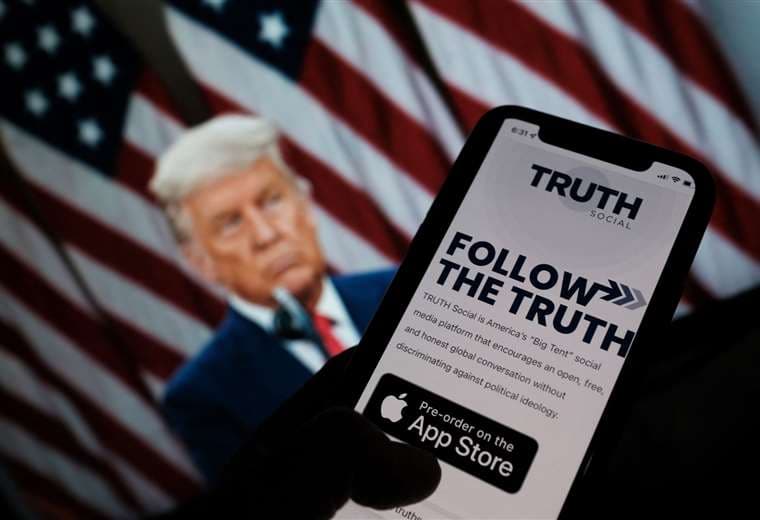 "Truth Social", de Donald Trump/Foto: AFP