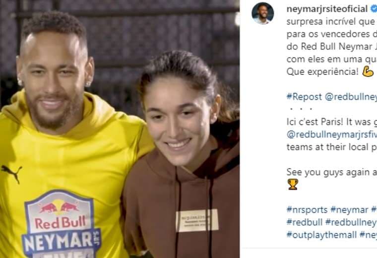 Captura de pantalla del video publicado por Neymar
