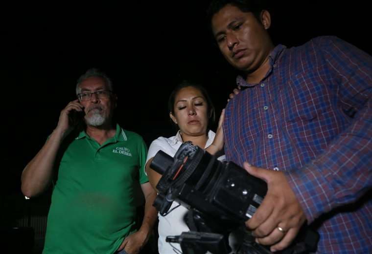 Tres de los siete periodistas que fueron tomados de rehenes/Foto Fuat Landívar