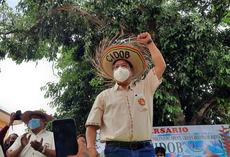 Luis Arce en el aniversario de la Cidob. Foto: Patria Nueva
