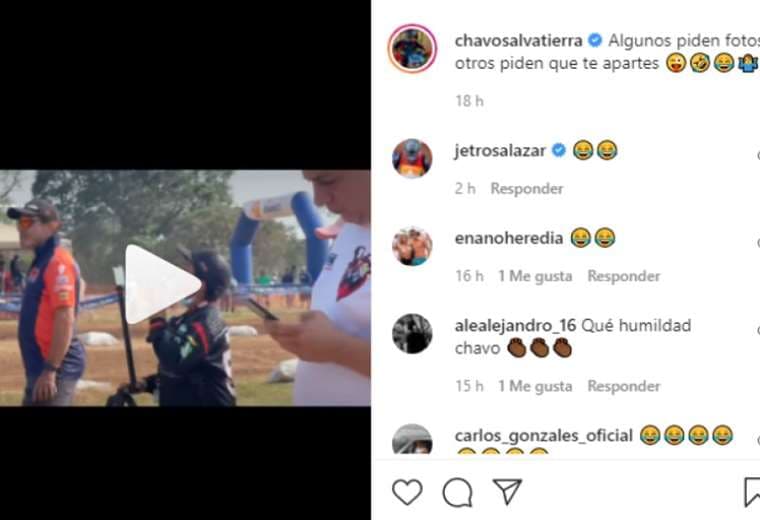 Captura de pantalla del video publicado por Chavo Salvatierra en Instagram