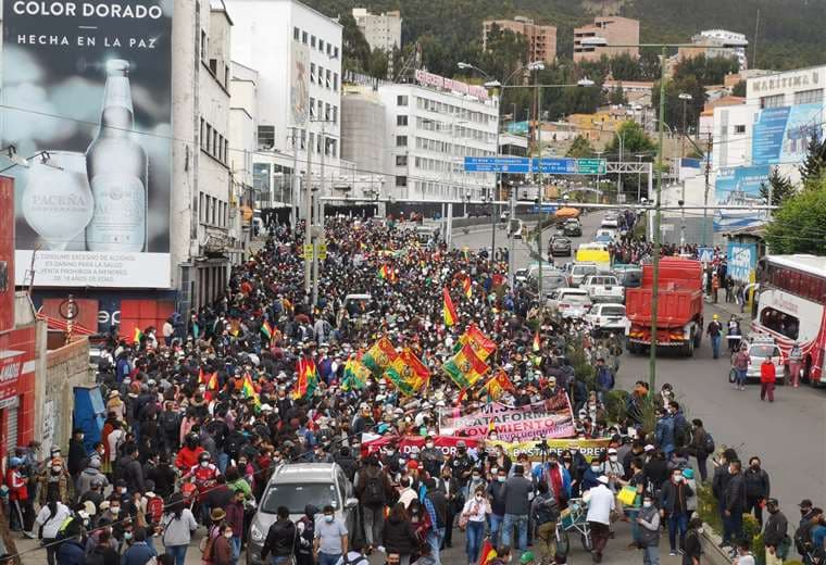 Así fue la movilización del miércoles en La Paz.