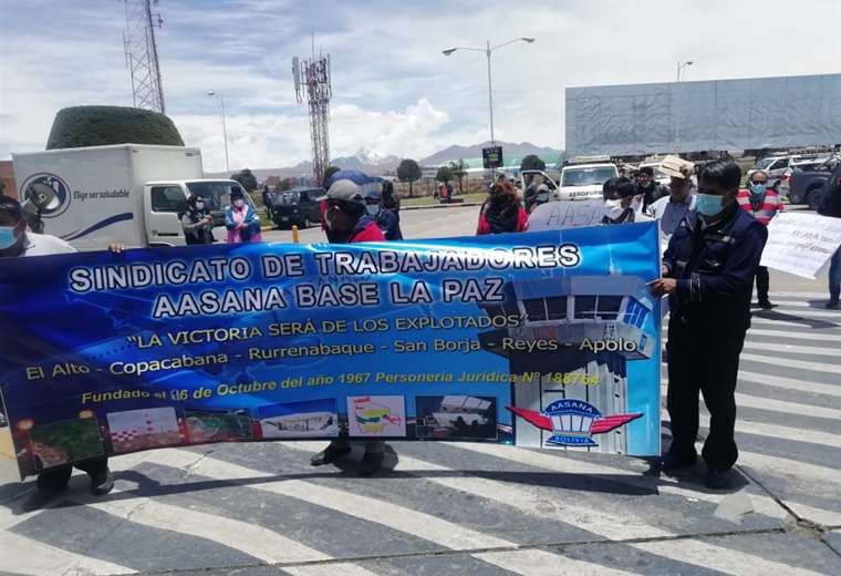 Protestas en el aeropuerto de El Alto (Fotos: Aasana)