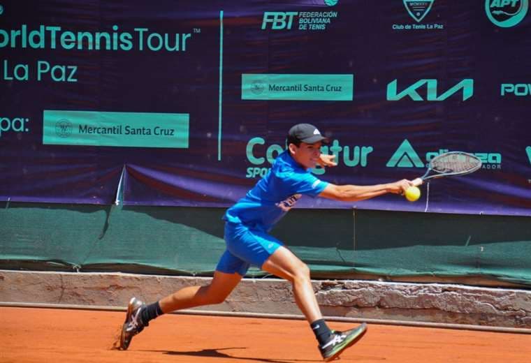 Juan Carlos Prado, tenista cruceño de 16 años. Foto: Club de Tenis La Paz