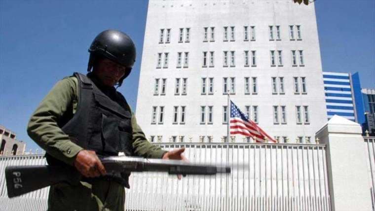La embajada de EEUU en La Paz.