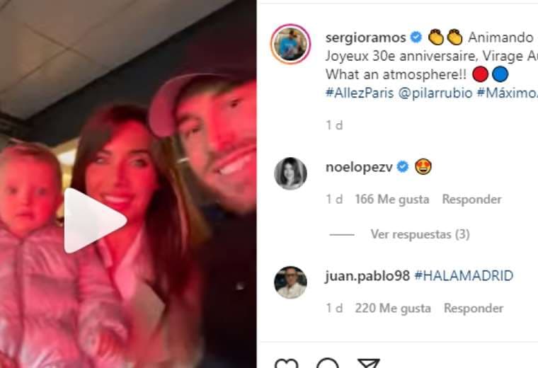 Captura de pantalla del video publicado por Sergio Ramos en Instagram