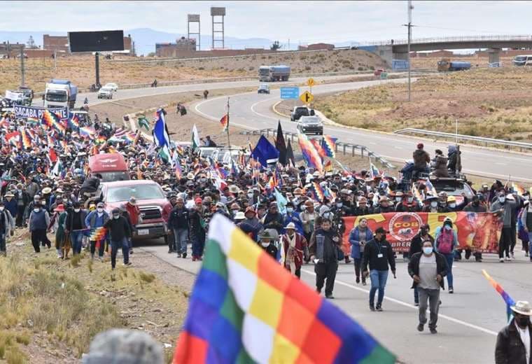 La marcha llegó en las últimas horas a la zona de Panduro. Foto: APG Noticias