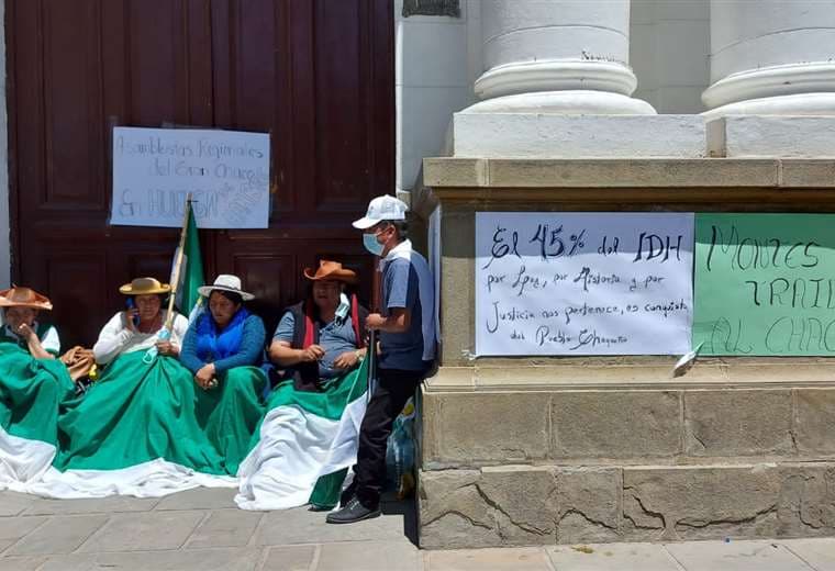 Los asambleístas impulsaban la huelga en la capital tarijeña