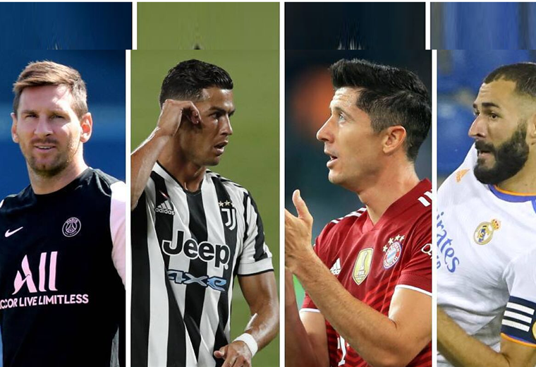 Messi, Cristiano, Lewandowski y Benzema son los candidatos a ganar el galardón 