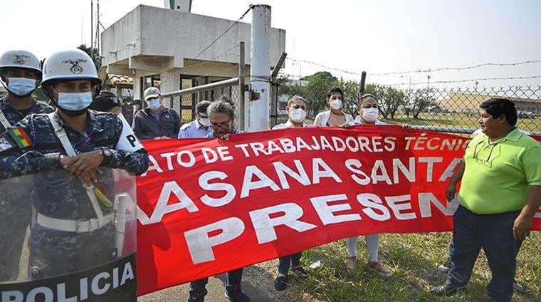 Se intensifican las medidas de presión de los trabajadores de Aasana /Foto: APG