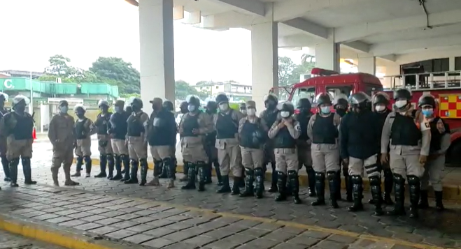 Gendarmes se alistan para recorrer la Ramada Centro y controlar los espacios públicos