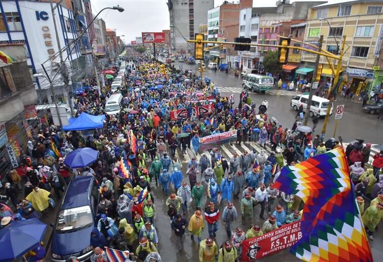 Marcha del MAS llega a La Paz/Foto: APG Noticias