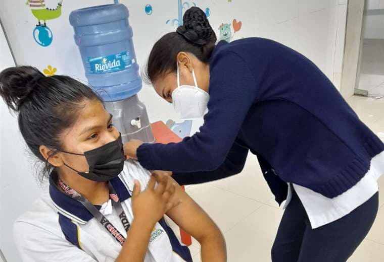 Son 26 los menores que se vacunaron en Yapacaní/Foto Soledad Prado