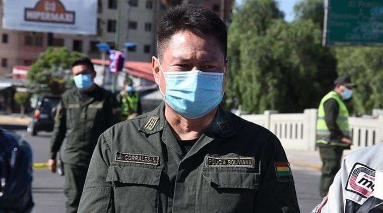Jhonny Corraleses el comandante de la Policía de Cochabamba. Foto: Los Tiempos