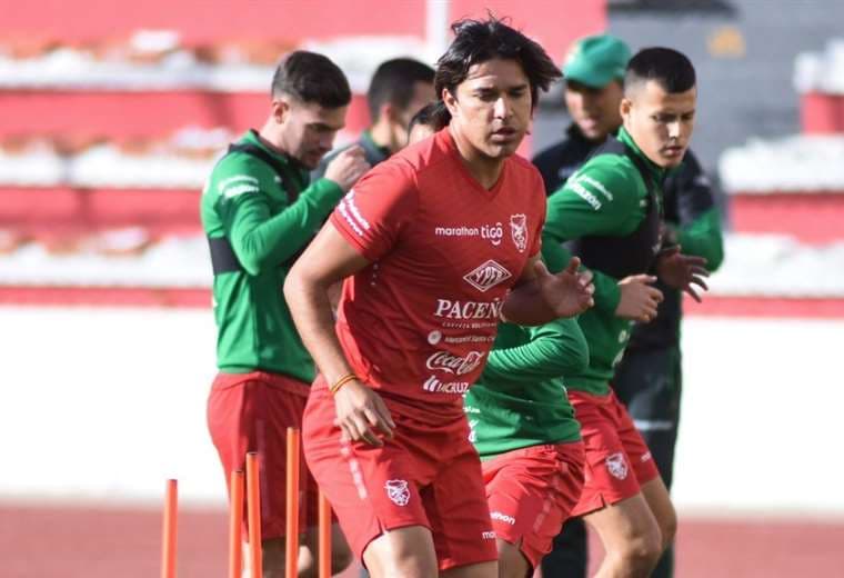 Martins formó parte del entrenamiento de este domingo en La Paz. Foto: FBF