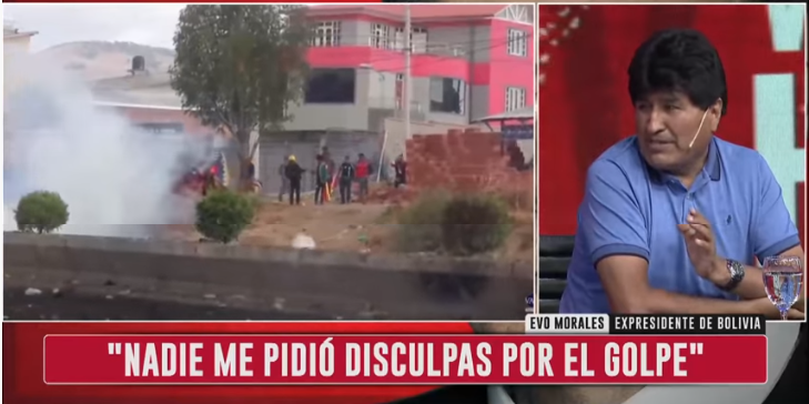 Evo Morales en Argentina I captura.