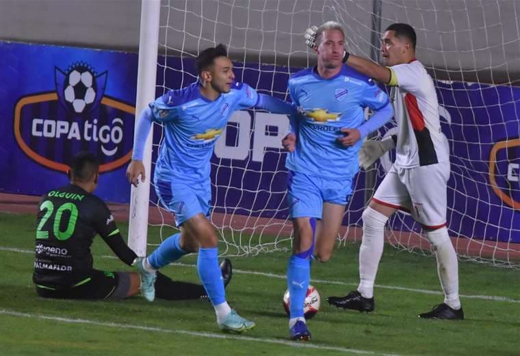 Ramos celebra el gol que le marcó este miércoles a Palmaflor. Foto: APG