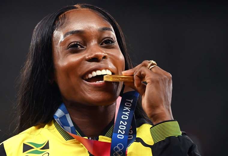 La jamaicana Elaine Thompson-Herah es medallista olímpica en 100 y 200 metros. Foto: AFP