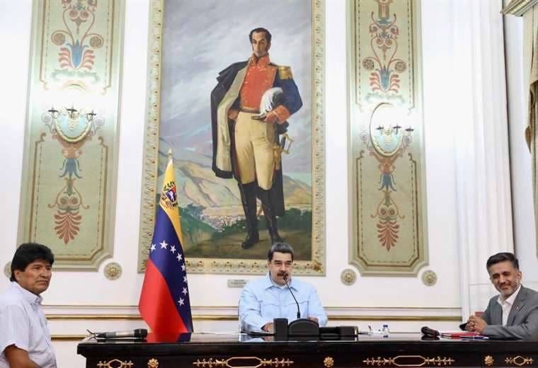 Maduro, Morales y Llorenti.