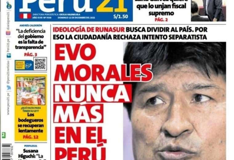 Rechazo a Evo Morales en Perú I redes.