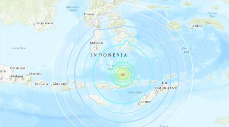 Aquí fue el epicentro del terremoto que sacudió Indonesia. (Fuente: USGS)