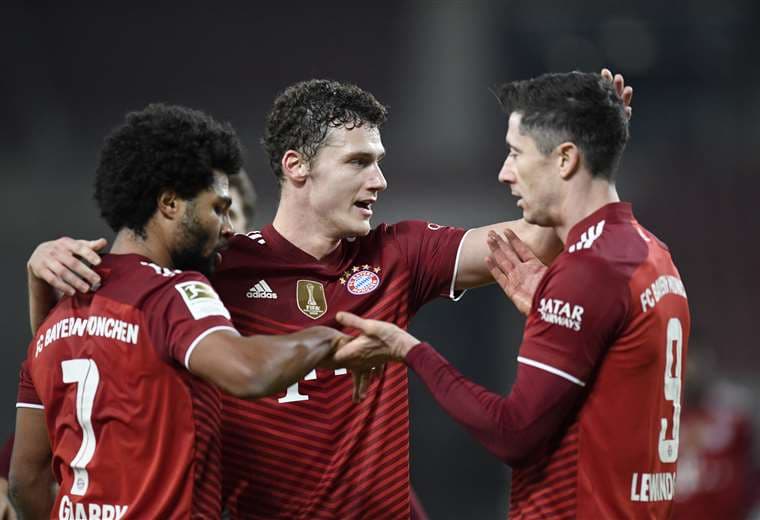 La celebración de los jugadores de Bayern Múnich. Foto: AFP