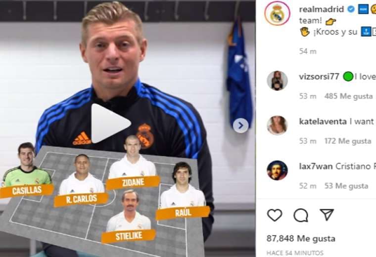 Captura de pantalla del video publicado en Instagram por el Real Madrid