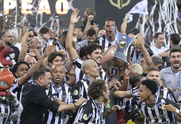 La celebración de los jugadores del Atlético Mineiro. Foto: AFP