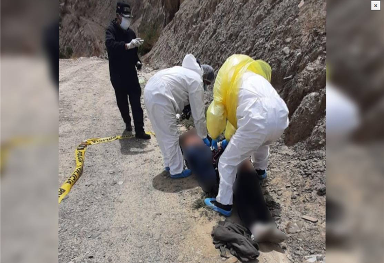 Los cuerpos encontrados ayer en La Paz I Policía.