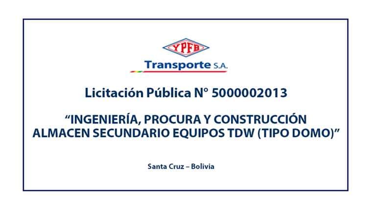 Licitación Pública N° 5000002013