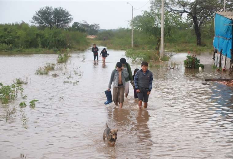 Senami activa alerta roja hidrológica en Yapacaní. Foto: Archivo