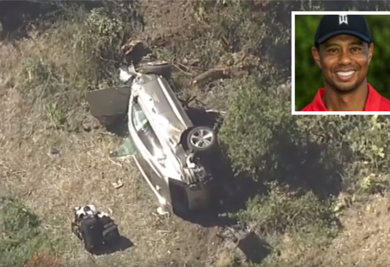 El grave accidente de Tiger Woods ocurrió este martes. Foto: internet