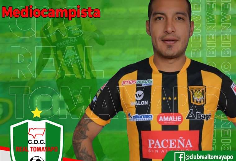 Walter Veizaga, nuevo jugador de Real Tomayapo. Foto: internet